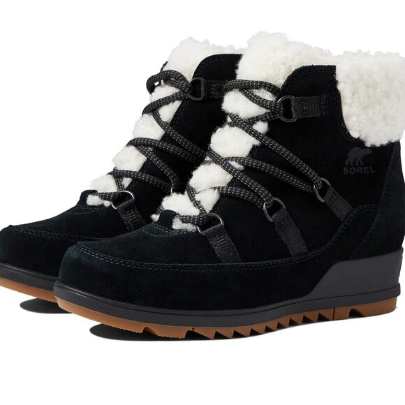 SOREL Evie Cozy Lace Boots Women's (Size 9.5) Jet Black - Picture 1 of 6